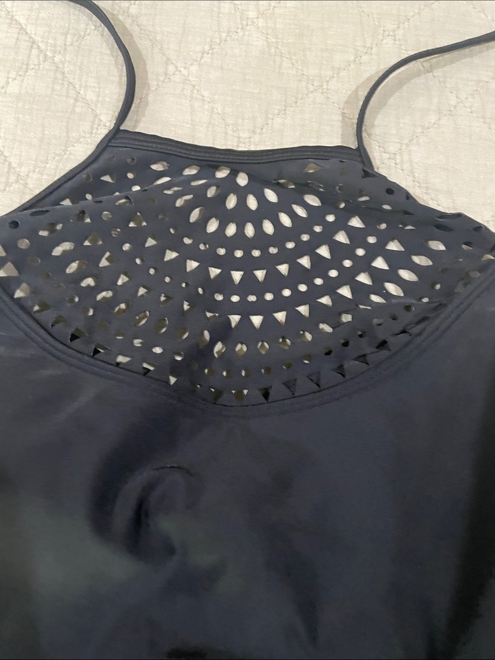 Merona Black High-Neck One-Piece Swimsuit - Picture 7 of 11